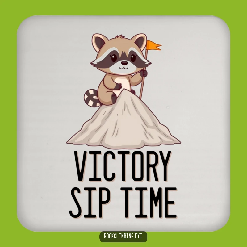 Funny Raccoon Explorer Coaster: Protect Surfaces, Hilarious Funny Gift