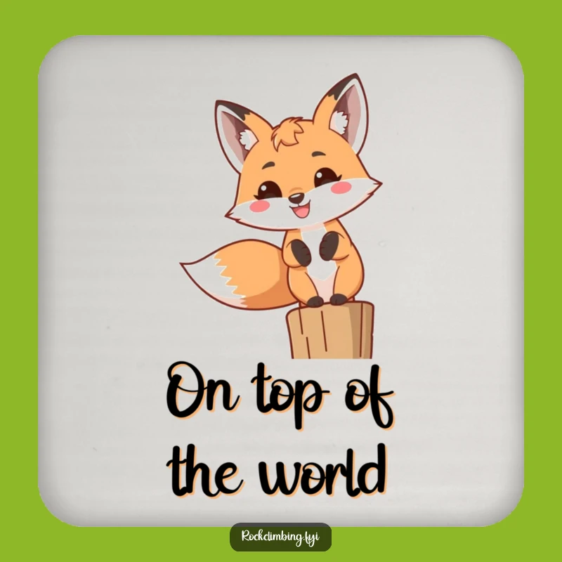 Funny Fox Grin Coaster: Cheerful Table Protector, Hilarious Funny Gift!
