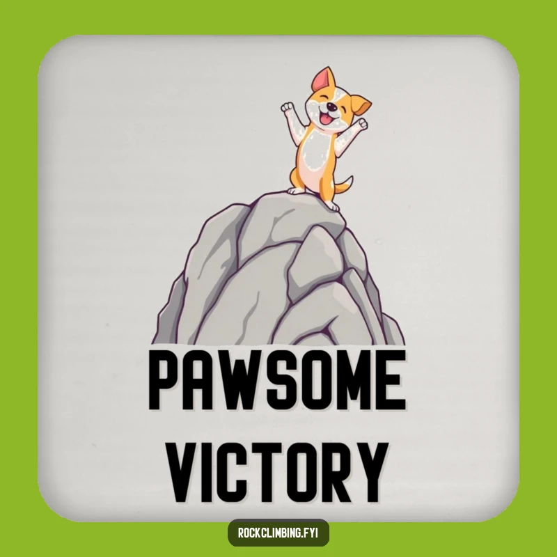 Funny Dog Summit Coaster: Protect Surfaces with Pawsome Humor, Funny Gift