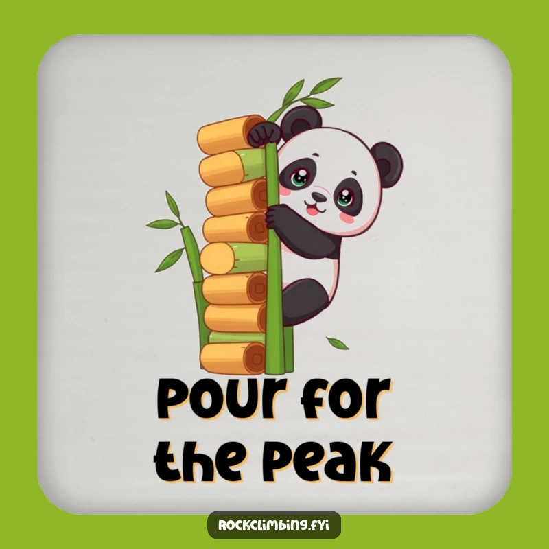 Funny Panda Climbing Drink Coasters: Protect Surfaces with Hilarious Grit