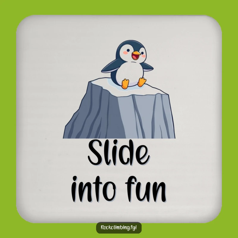 Funny Penguin Slider Coaster - Protect with Fun, Funny Funny Gift!