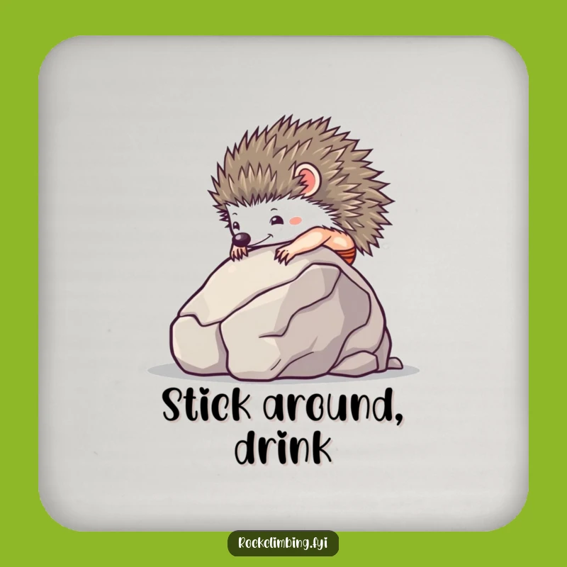 Funny Hedgehog Climber Coasters - Stick Your Drinks Here
