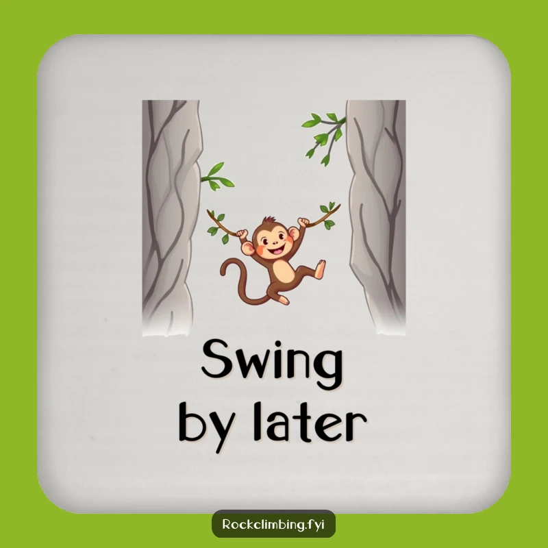 Funny Monkey Vine Swing Drink Coaster: Protect Surfaces with Silliness