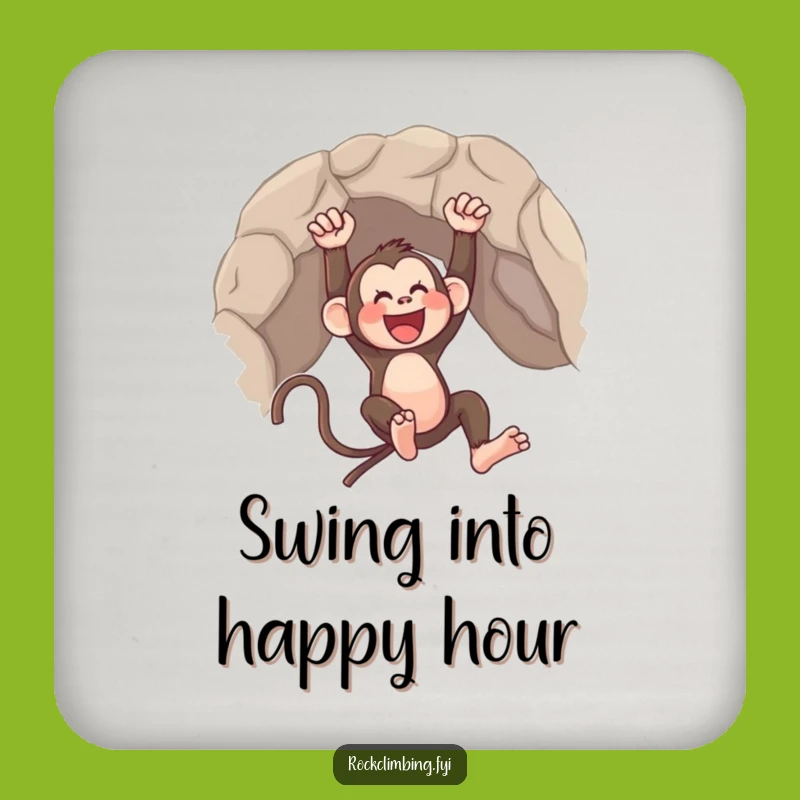 Funny Monkey Swing Drink Coaster - Protect Surfaces with Fun!