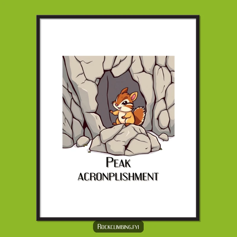 Funny Chipmunk Rock Poster: Jagged Adventure Art, A Quirky Funny Gift