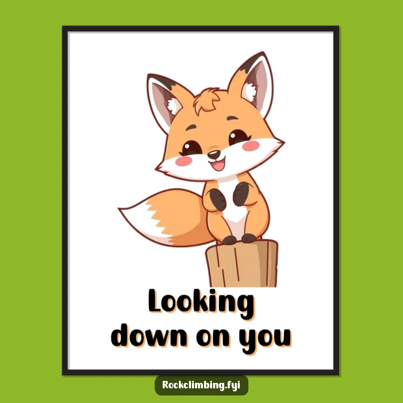 Funny Fox Grin Poster: Cheerful Woodland Art Print, Hilarious Funny Gift Idea!