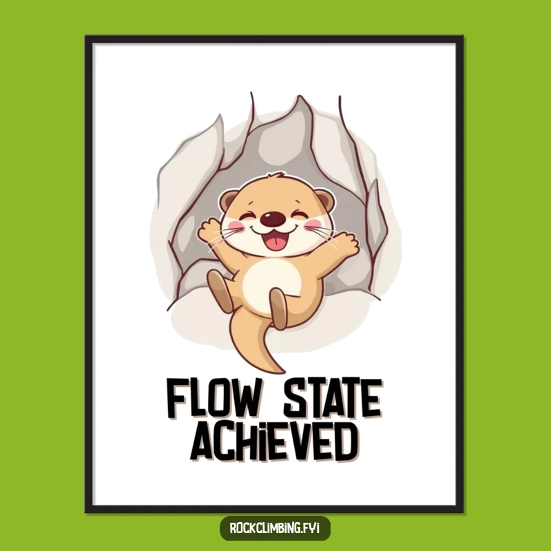 Funny Otter Sliding Poster: Joyful Wall Art, Perfect Playful Gift!