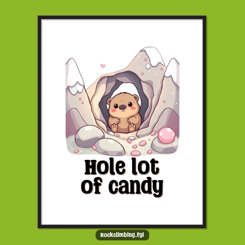 Funny Mole Candy Mountain Poster: Sweet Wall Art for Your Den!