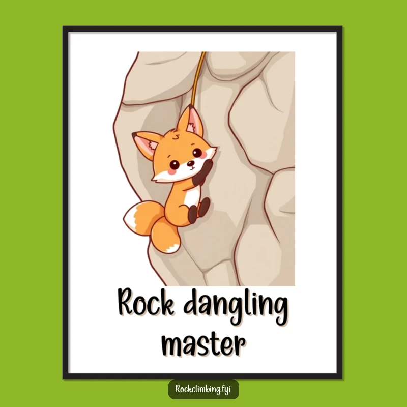 Funny Fox Dangling Poster: Hilarious Wall Art for a Playful Vibe