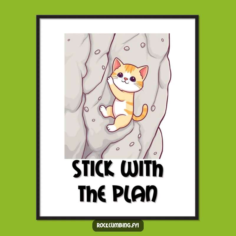 Funny Cat Climber Poster: Decorate Your Walls with Hilarious Feline Art