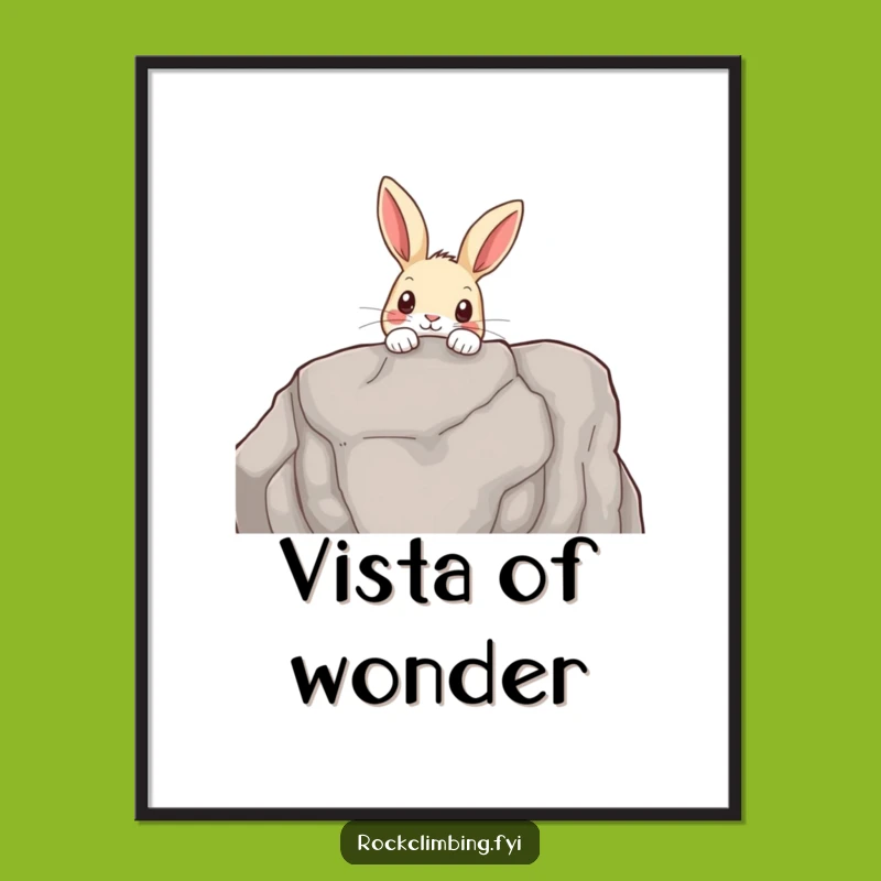 Funny Rabbit Lookout Poster: Decorate with Nature's Curiosity and Charm Gift