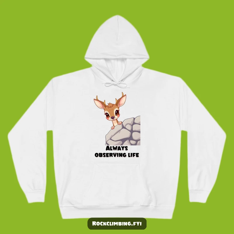 Funny Curious Deer Hoodie: Cozy and Hilarious Nature Lover Gear
