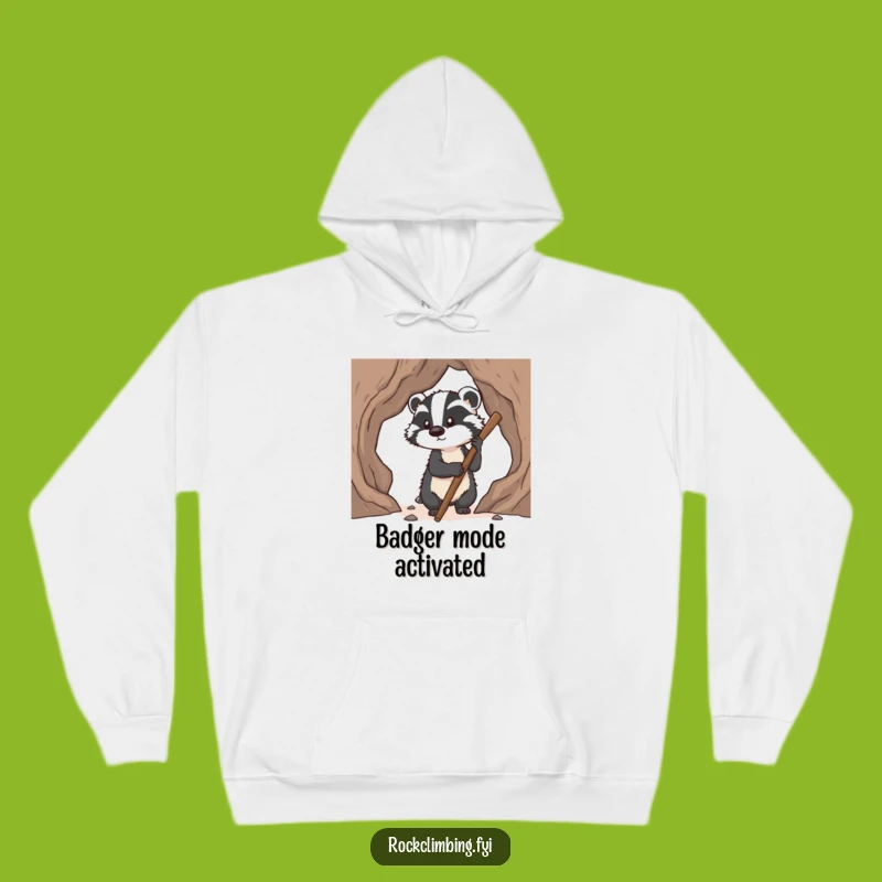 Funny Badger Climbing Hoodie: Cozy and Hilarious Gear for the Tenacious