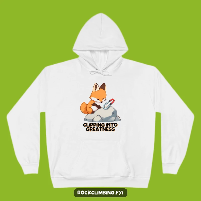 Funny Fox Climbing Prep Hoodie: Cozy and Hilarious Gift for Outdoorsy People