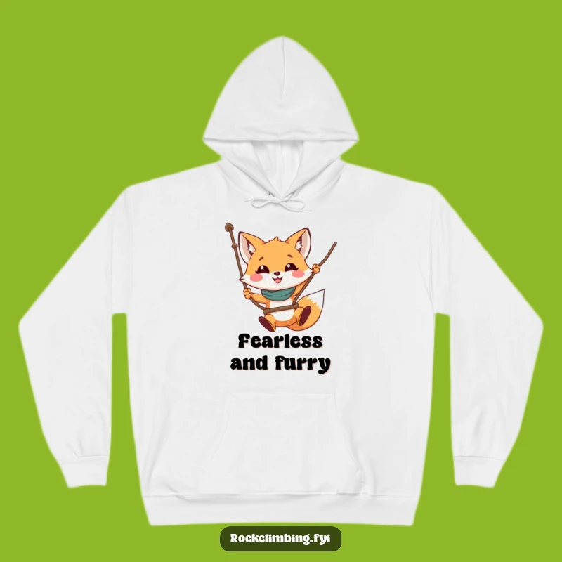 Cozy Funny Fox Rope Swing Hoodie: Stay Warm and Laughing