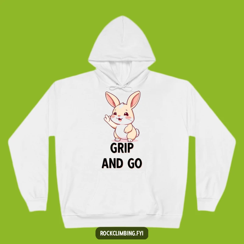 Funny Rabbit Climbing Hoodie: Cozy Up After Ascending, Warm and Witty Funny Gift