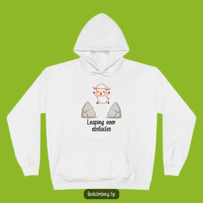 Funny Sheep Leaping Hoodie: Cozy Jumper, Humorous Comfort Gift
