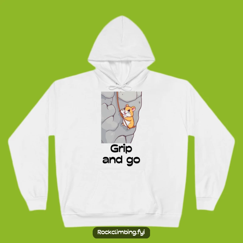 Cozy Funny Hamster Rappelling Hoodie: Warm Your Spirit with this Hilarious Gift