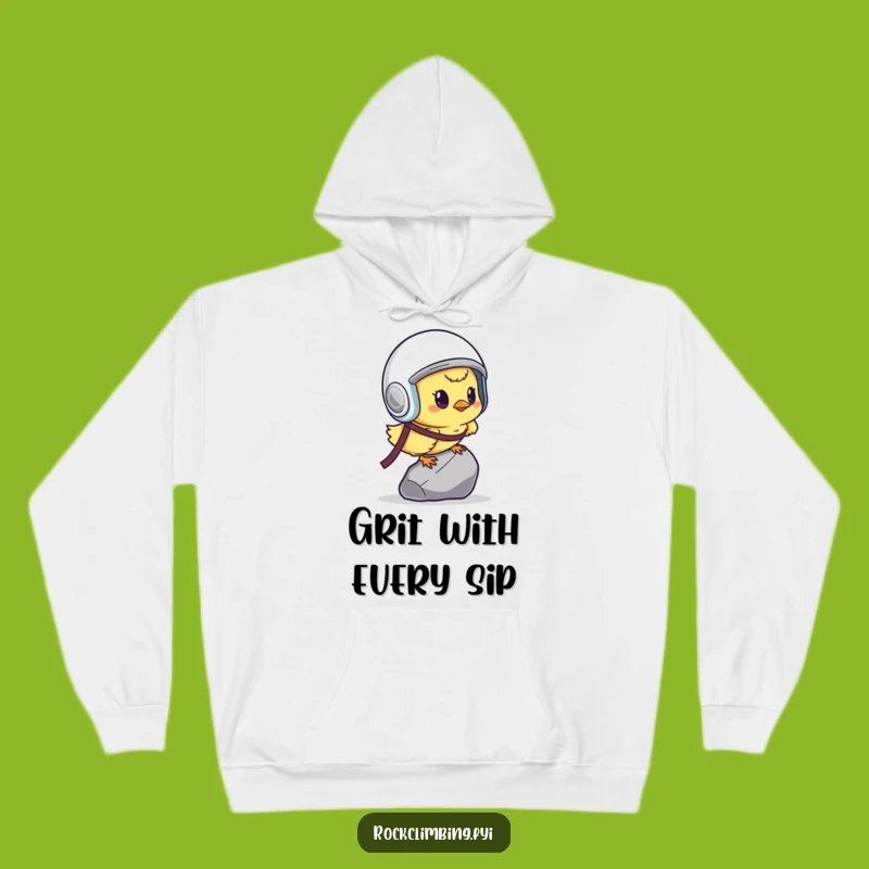 Funny Determined Chick Hoodie: Cozy Up for Your Brave Climb Gift