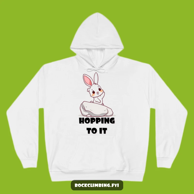 Cozy Funny Rabbit Climbing Hoodie: Warmth Meets Hilarious Adventure