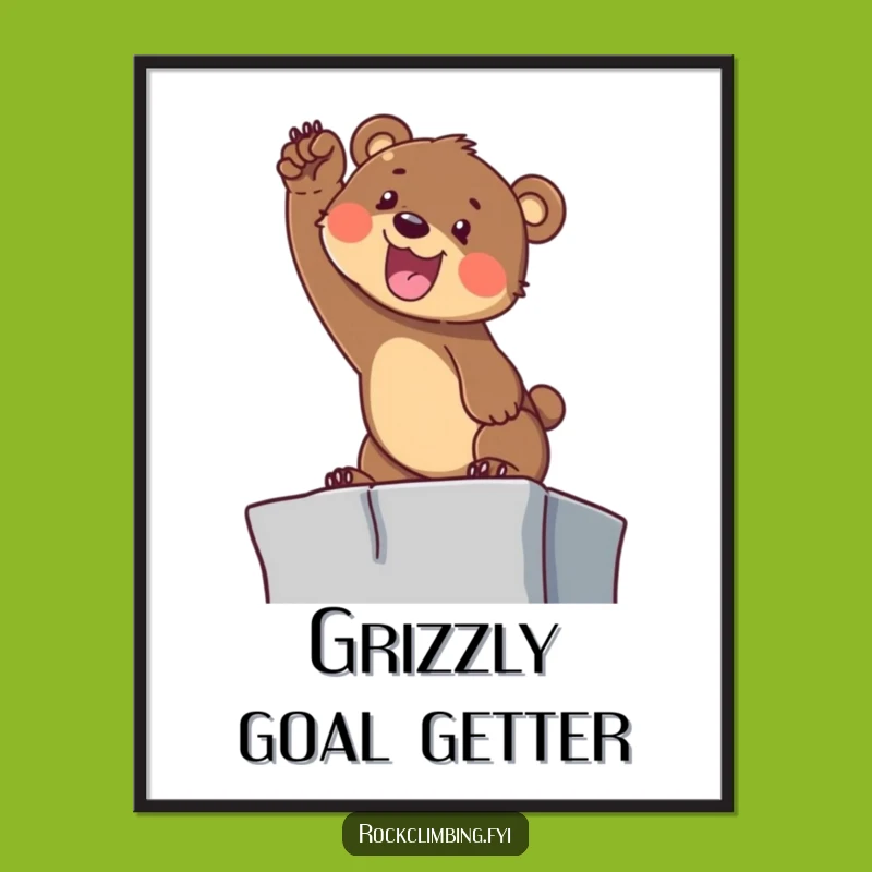 Free Printable Bear Cub Wall Art: Reaching Dreams, Funny Downloadable Decor!