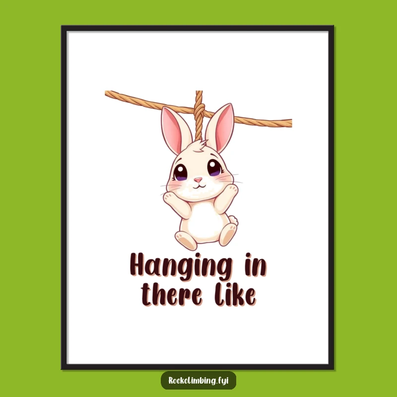 Free Printable Rabbit Wall Art: Curious Heights, Funny Downloadable Decor!