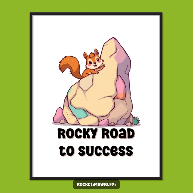 Free Printable Wall Art: Giddy Squirrel, Funny Downloadable Motivational Decor Gift