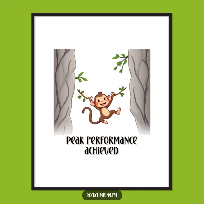 Free Printable Wall Art: Silly Monkey Vine Swing Funny Downloadable Art