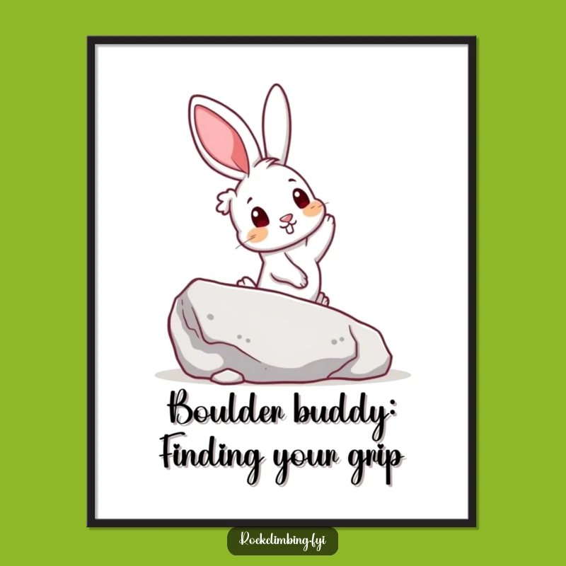 Funny Free Printable Rabbit Climbing Wall Art - Downloadable Quirky Decor