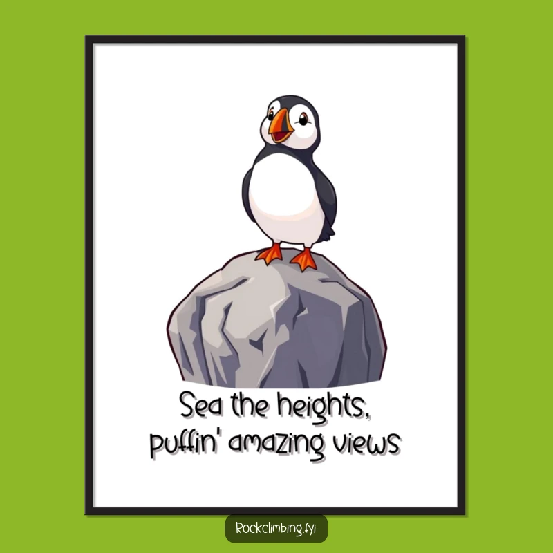 Free Printable Puffin Wall Art - Whimsical Downloadable Coastal Decor