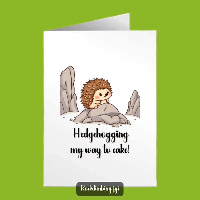 Free Printable Birthday Card: Brave Hedgehog Side-Stepping into Fun - Downloadable Laughs!