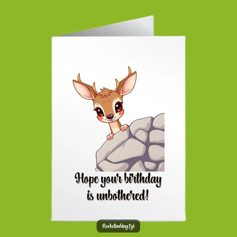 Free Printable Birthday Card: Curious Deer Wide-Eyed Wonder - Downloadable Gift
