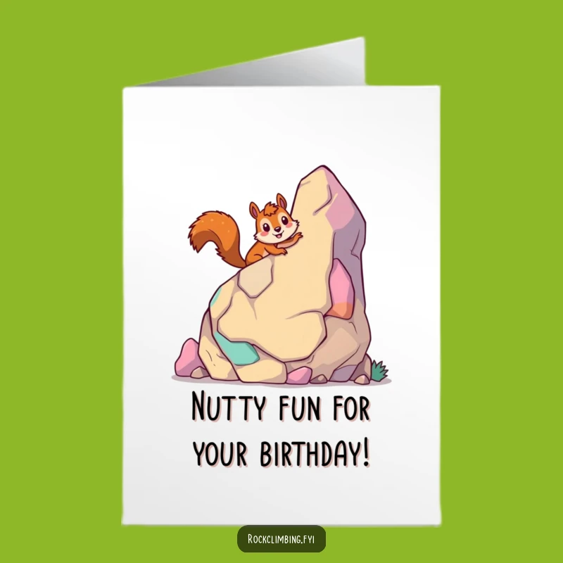 Free Printable Birthday Card: Giddy Squirrel, Funny Downloadable Adventure Gift