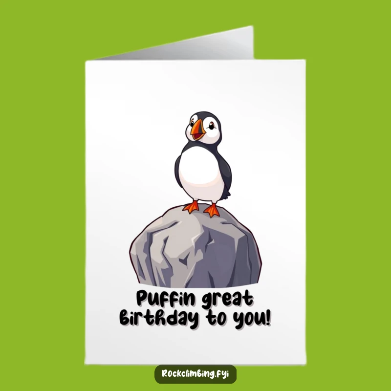 Free Printable Puffin Birthday Card - Funny Downloadable Coastal Celebration Gift