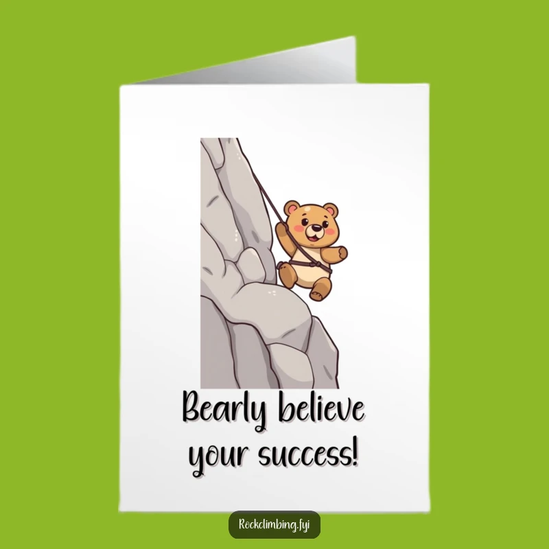 Free Printable Bear Congrats Card: Epic Descent, Hilarious Downloadable Victory!