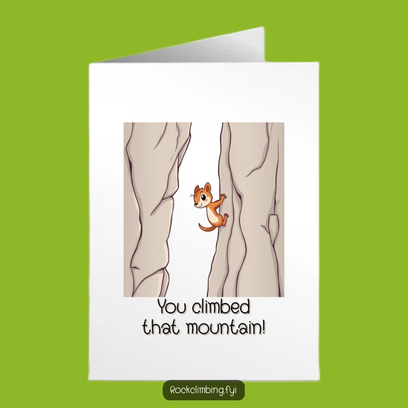 Free Printable Congrats Card: Epic Squirrel Climb, Hilarious Achievement Downloadable Gift