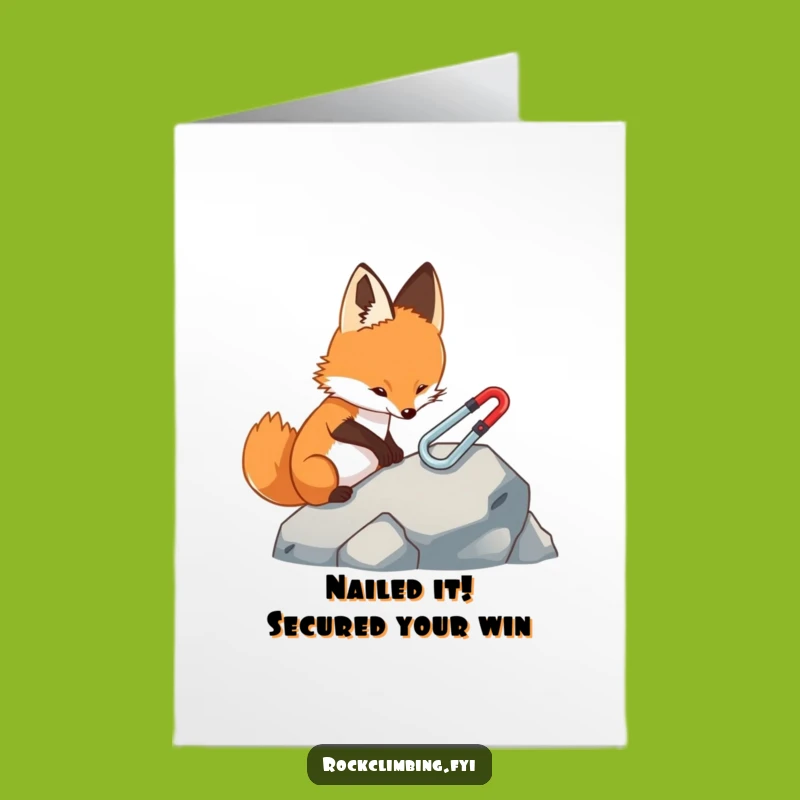 Free Printable Congrats Card: Fox's Perfect Setup, Hilarious Achievement Downloadable Gift