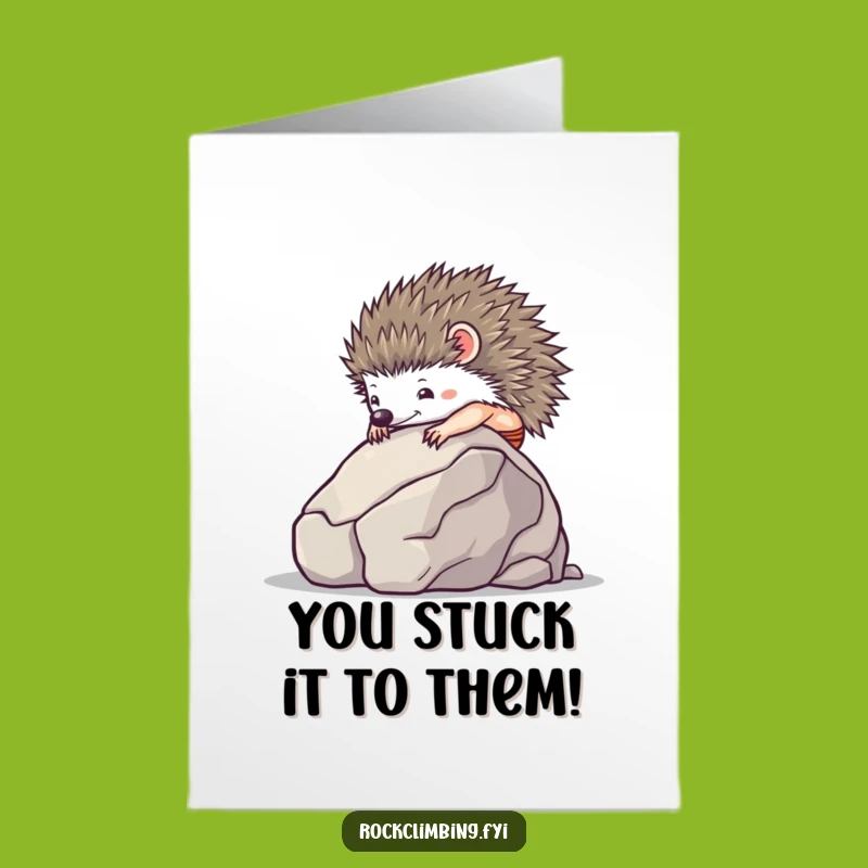 Free Printable Congrats Card: Hedgehog's Boulder Success - Downloadable Gift!