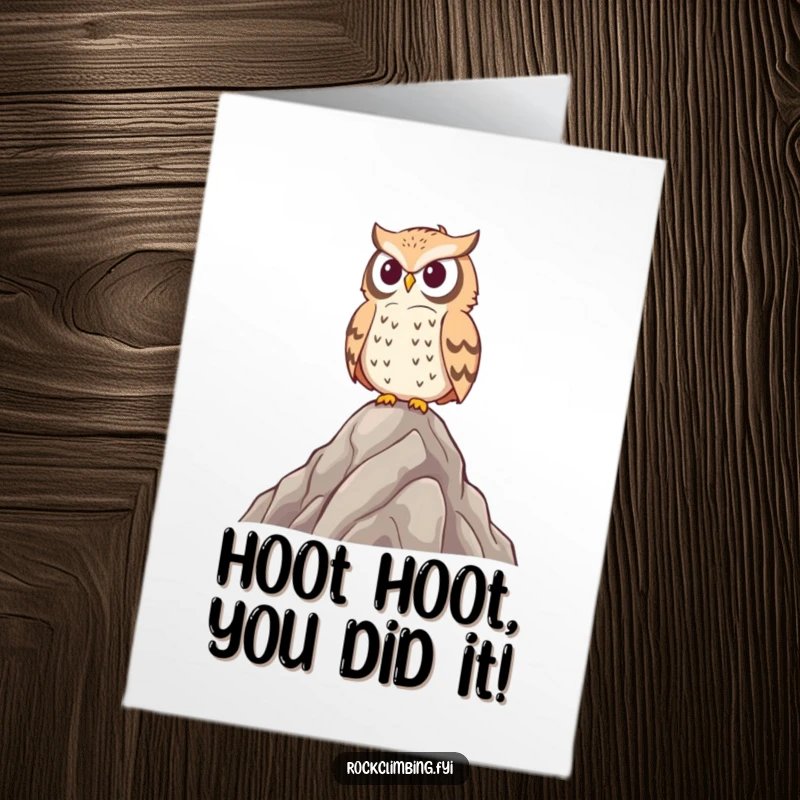Funny Free Printable Owl Congratulations Card: An owl surveys its domain, symbolizing success and wisdom. A great downloadable gift.