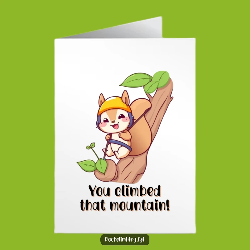 Squirrel Rappelling Free Printable Congrats Card - Hilarious Downloadable Gift