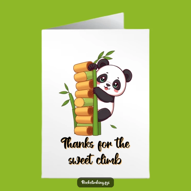 Determined Panda Free Printable Thank You Card - Funny Download
