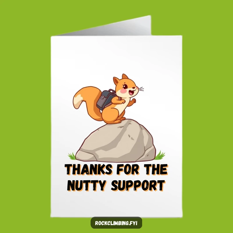 Free Printable Thank You Card: Adventurous Squirrel, Funny Downloadable Gift of Gratitude