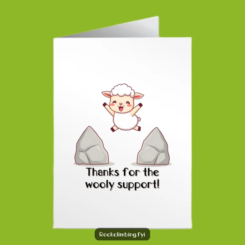 Free Printable Thank You Card: Sheep's Grateful Leap - Downloadable Thanks!