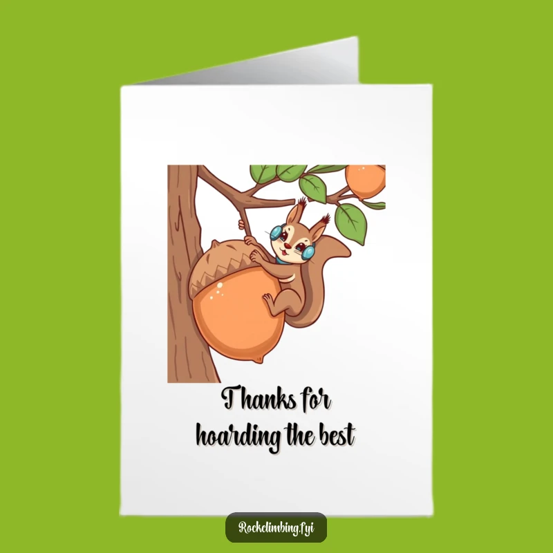 Free Printable Thank You Card: Squirrel's Acorn Climb - Downloadable Gift!