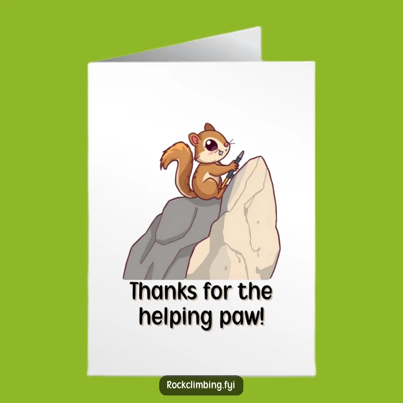 Free Printable Thank You Card: Squirrel's Hard Work Gratitude, Humorous Downloadable Gift