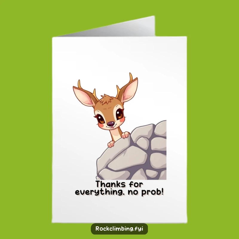Free Printable Thank You Card: Curious Deer Appreciation - Downloadable Gift