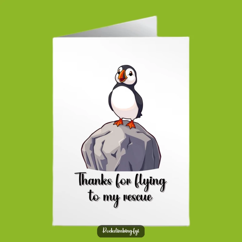 Free Printable Puffin Thank You Card - Funny Downloadable Coastal Gratitude Gift