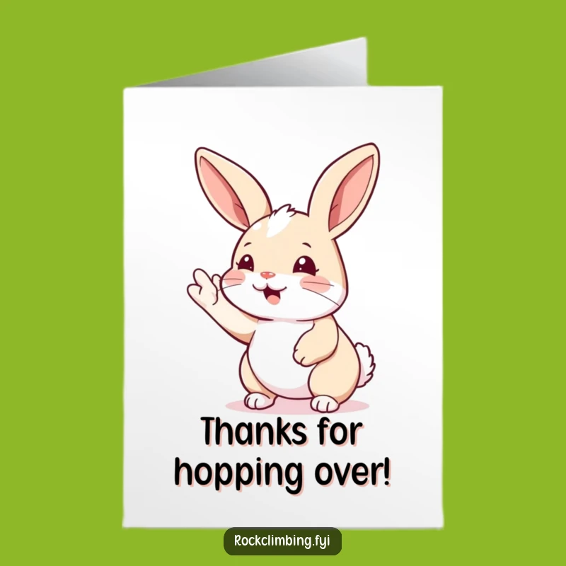 Free Printable Funny Rabbit Thank You Card: Eager Reach Hilarious Downloadable Greeting