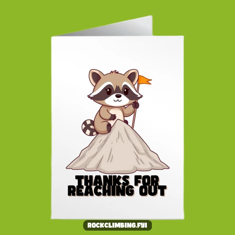 Free Printable Thank You Card: Raccoon Summit Gratitude Downloadable