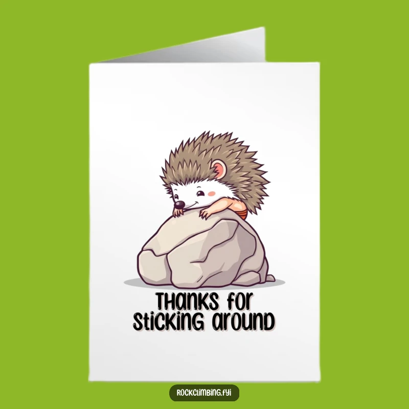 Free Printable Thank You Card: Hedgehog's Sticky Gratitude - Downloadable Gift!